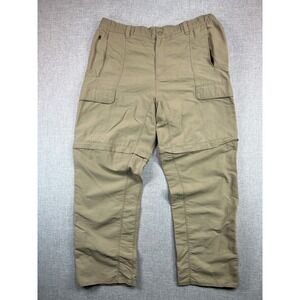 The North Face Convertible Cargo Pants Men XL Short 30" Inseam Khaki Zip Off